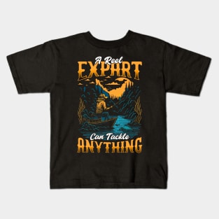 A reel Expart Can Tackel Anything | Fishing lover Kids T-Shirt